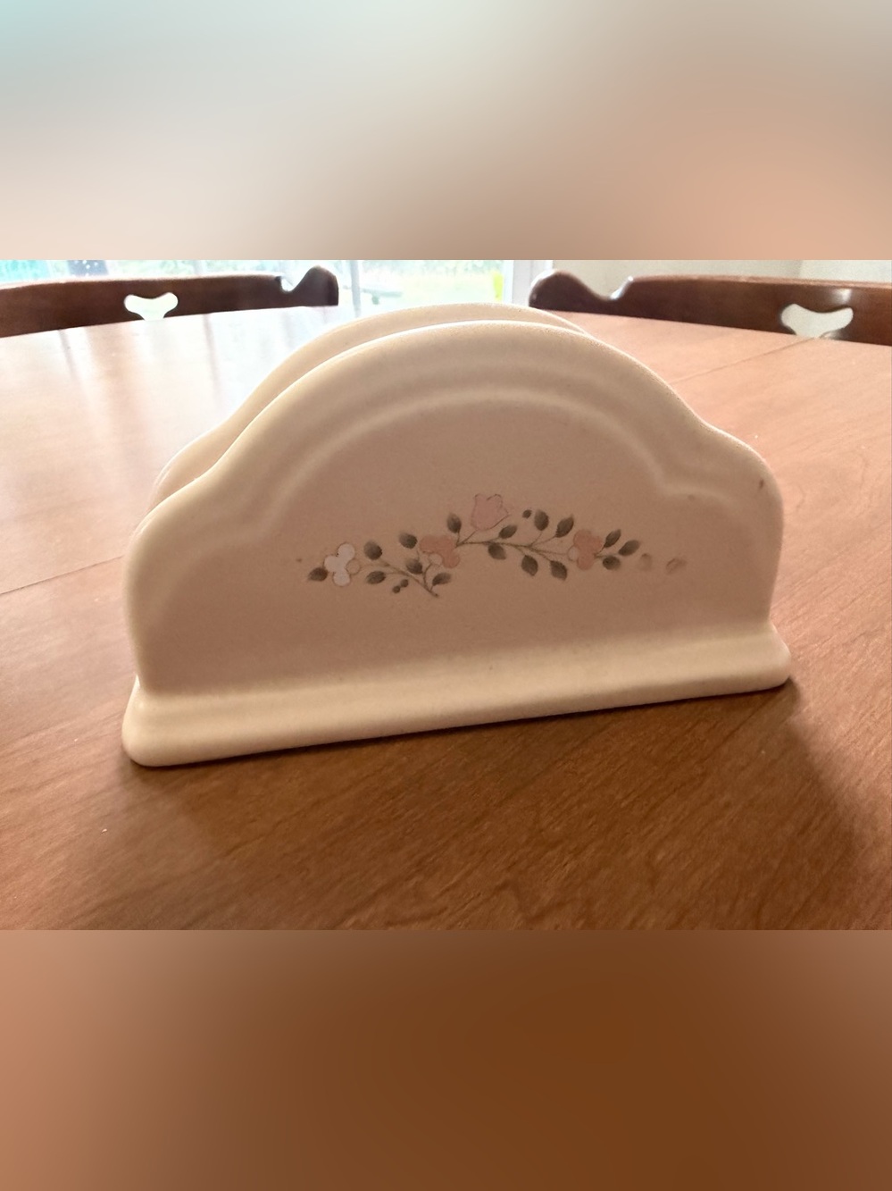 Pfaltzgraff Remembrance Napkin Holder Vintage Stoneware